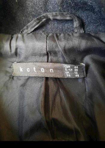 Koton Düğmeli Gri Midi Kadın Kaban