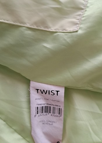 Düğmeli fıstık yesili Kadın Mont - Görsel 4