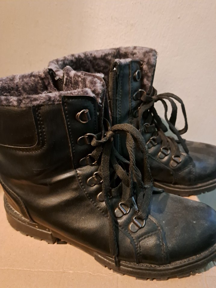 Siyah Kadın Deri,Topuklu Biker Bot - Görsel 3