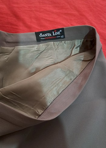 Vizon Midi Drapeli Kadın Kalem Etek - Görsel 2