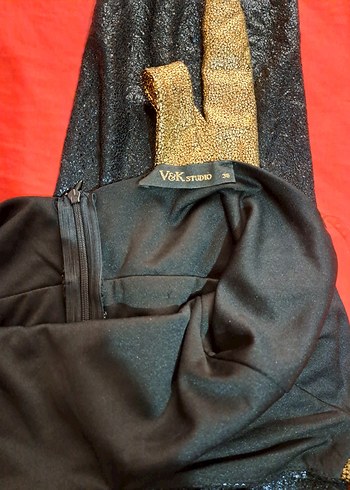 Kadın Altın Renkli Uzun Tulum - Görsel 2