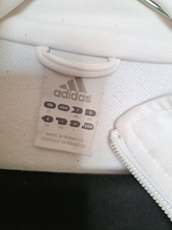 Beyaz Adidas Fermuarlı Spor Eşofman takım - Görsel 2