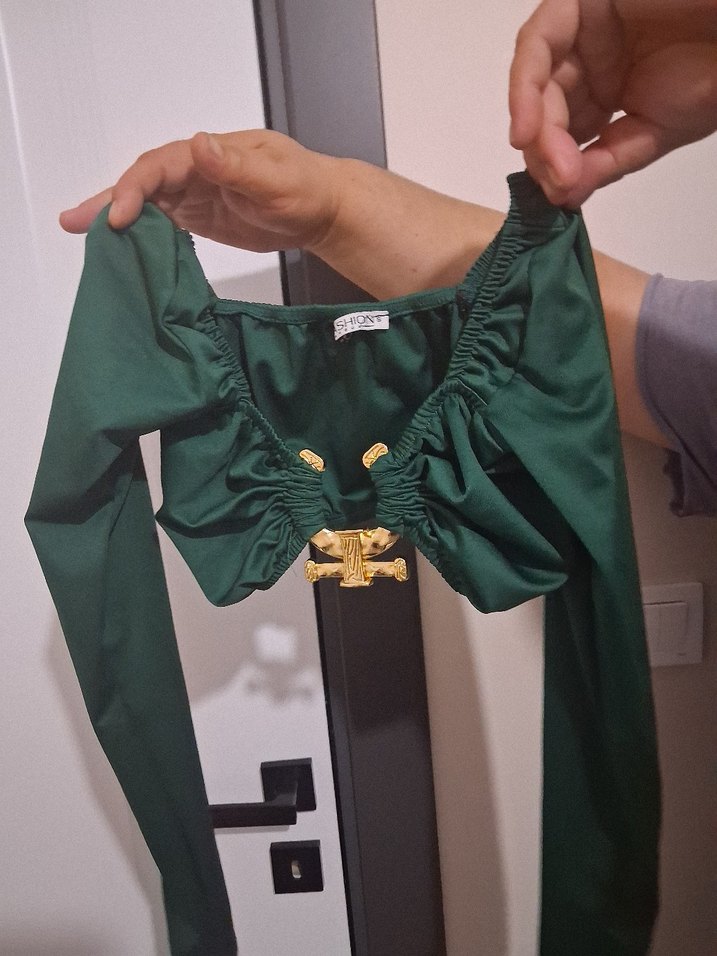 Parlak Yeşil Hamile Midi Etek - Görsel 2