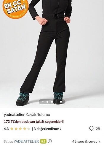 YADE OFFICIAL Siyah Kar tulumu & Kayak Tulumu