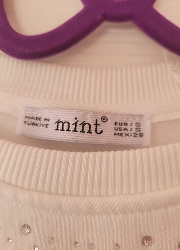 s Beden beyaz Renk Taş Detaylı Sweatshirt