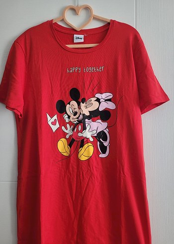 Oysho Kırmızı Mickey Baskılı Gecelik
