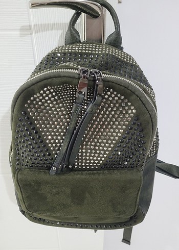 Süet Zımba Detaylı Sırt Çantası - Görsel 2