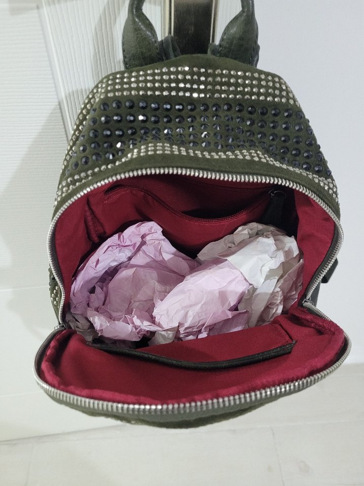 Süet Zımba Detaylı Sırt Çantası - Görsel 4