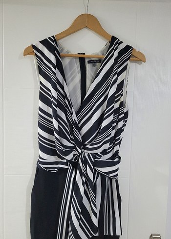 Zebra Desenli Siyah Kadın Tulum - Görsel 3