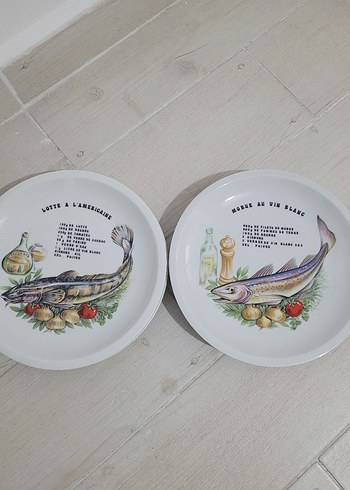 Fransız Balık Desenli Tabak. - Görsel 5