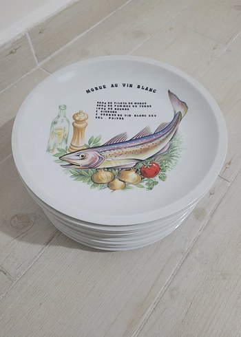 Fransız Balık Desenli Tabak. - Görsel 6