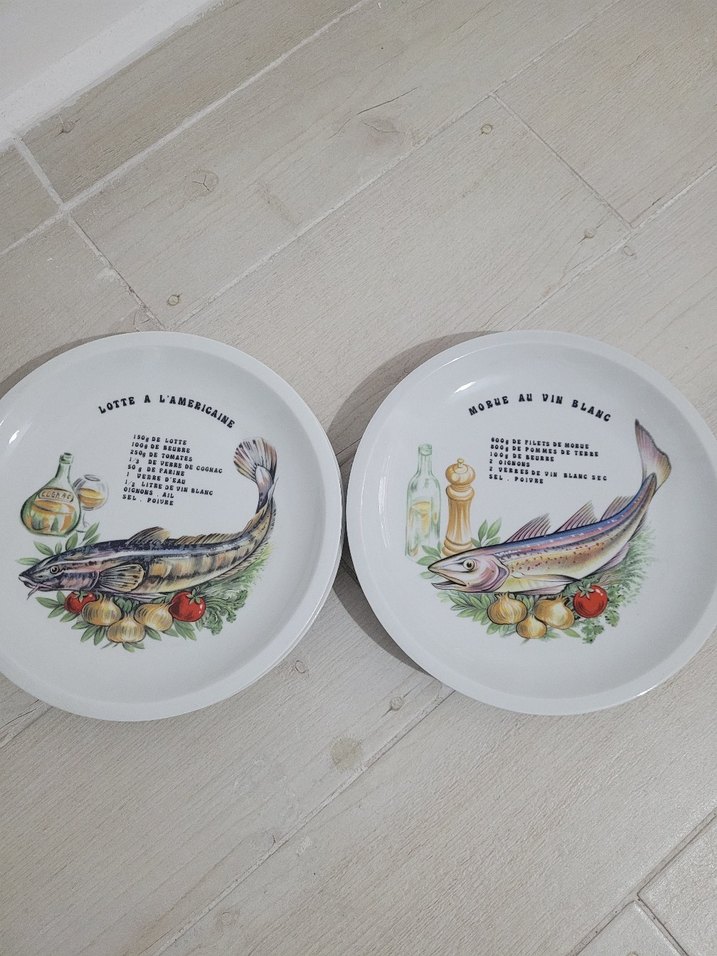 Fransız Balık Desenli Tabak. - Görsel 5