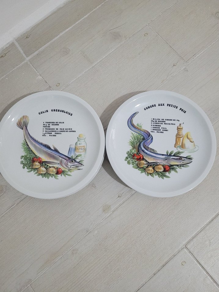 Fransız Balık Desenli Tabak. - Görsel 3