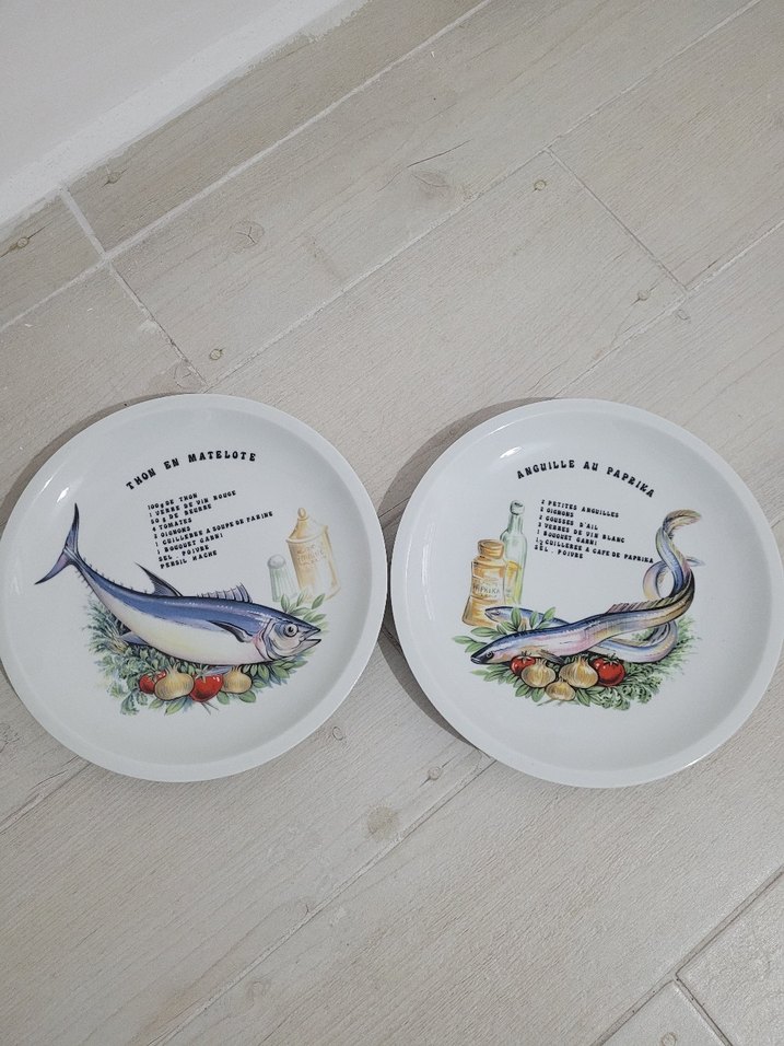 Fransız Balık Desenli Tabak. - Görsel 4