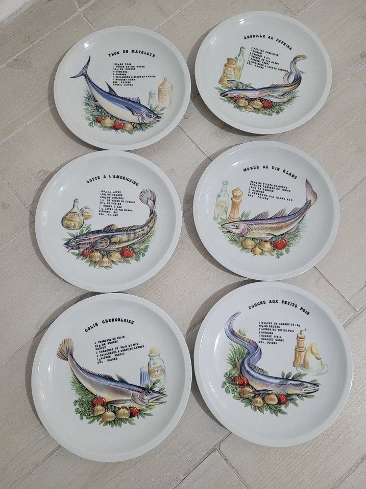 Fransız Balık Desenli Tabak. - Görsel 2