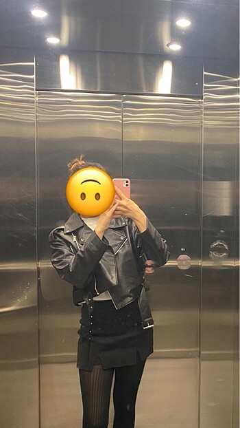 m Beden Zara muadil deri ceket