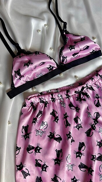 Penti Üçgen Bralet & Saten Şort Takım