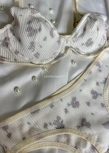 Pastel Desenli Kaşkorse Sütyen Takımı - Görsel 4