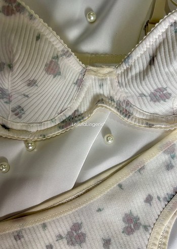 Pastel Desenli Kaşkorse Sütyen Takımı - Görsel 3