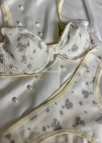 Pastel Desenli Kaşkorse Sütyen Takımı - Görsel 2