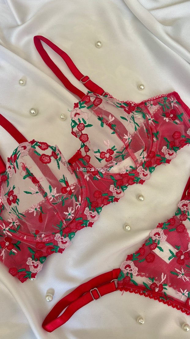 Çiçek Desenli Bralet Takımı - Görsel 3