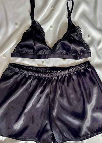 Üçgen Bralet & Saten Şort Takım - Görsel 5