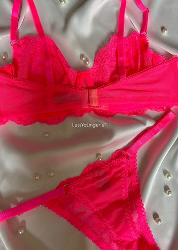 Neon Pembe Bralet Takımı - Görsel 4