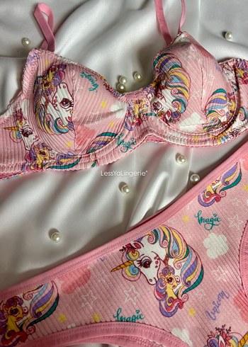 Unicorn Desenli  Sütyen Takımı - Görsel 2