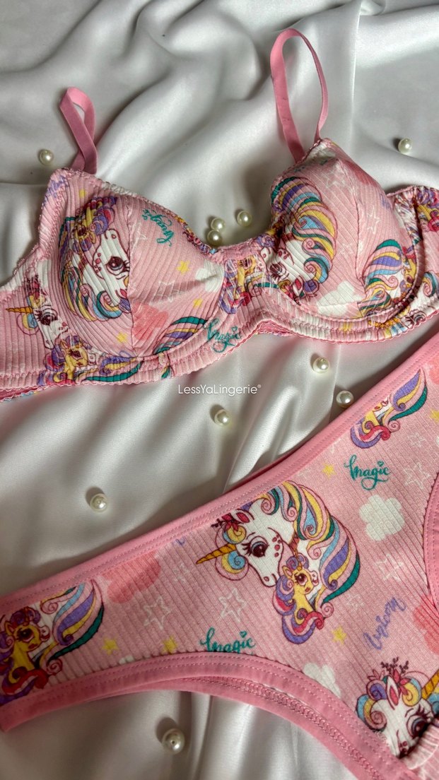 Unicorn Desenli  Sütyen Takımı - Görsel 2