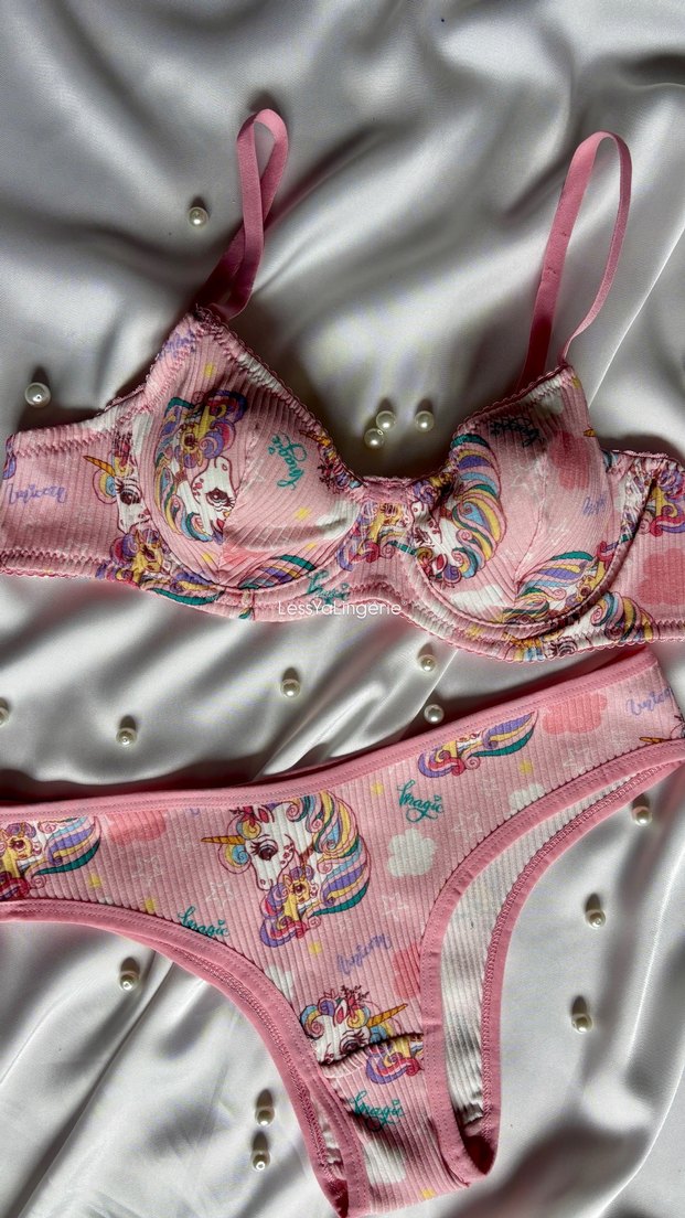 Unicorn Desenli  Sütyen Takımı - Görsel 3