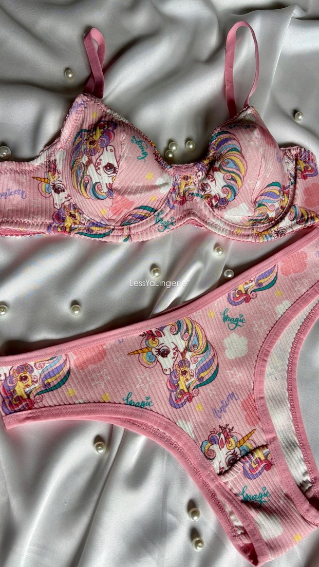 Unicorn Desenli  Sütyen Takımı - Görsel 4