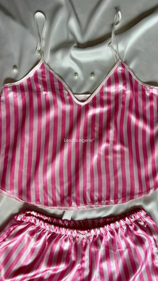 Askılı Saten Şortlu Takım - Görsel 3