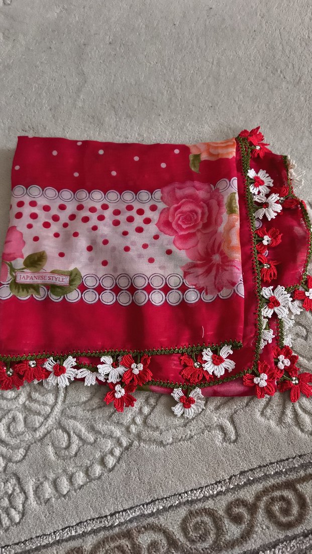 Pembe Kadın tülbent - Görsel 4