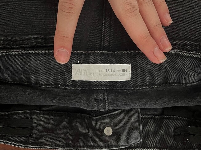 13-14 Yaş Beden siyah Renk Zara kız çocuk kot etek