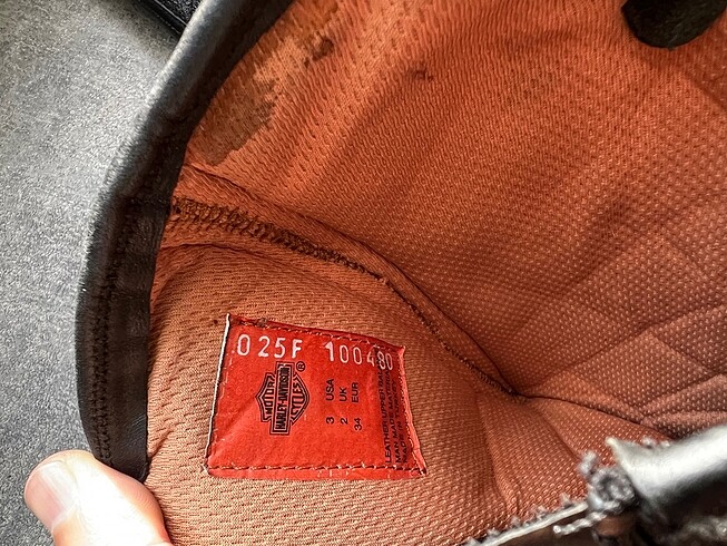 34 Beden siyah Renk 34 no Harley Çizme