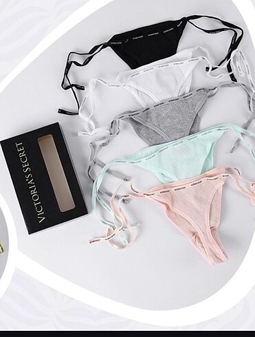 Victoria Secret 5 li Tanga İpli