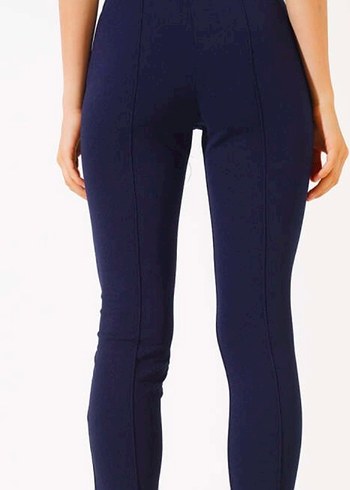 Lacivert Kadın Spor Kumaş Pantolon - Görsel 2