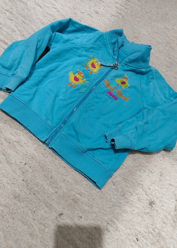 Nakışlı Kapüşonlu Kız Sweatshirt - Görsel 3