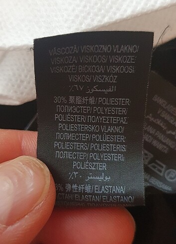 46 Beden siyah Renk Marks and Spencer siyah beli lastikli dokuma pantalon