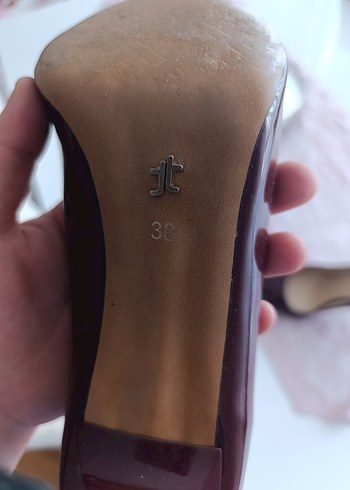 Bordo Rugan Stiletto Topuklu Kadın Ayakkabı