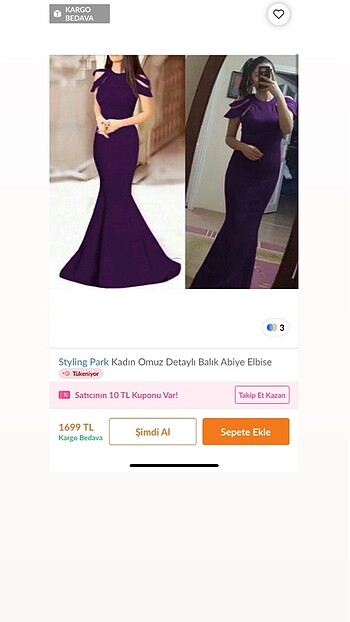 Mor Balık Model Abiye