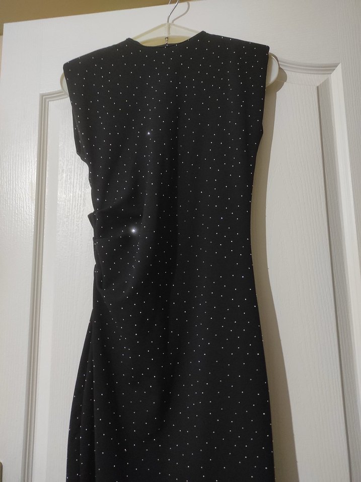 Siyah Taşlı Abiye Elbise - Görsel 2