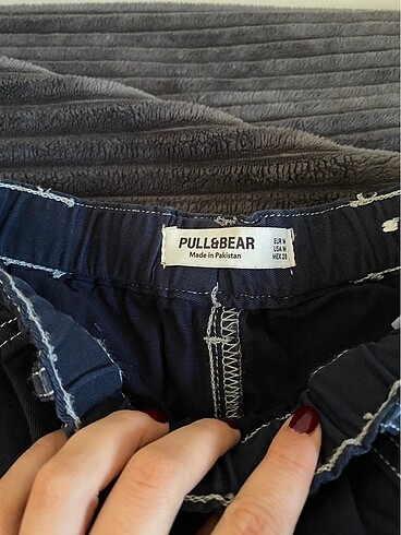 m Beden lacivert Renk pull&bear kargo pantolon