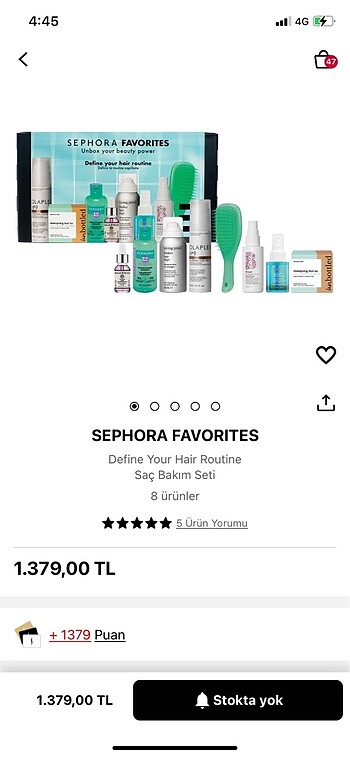 sephora favorite saç bakım seti