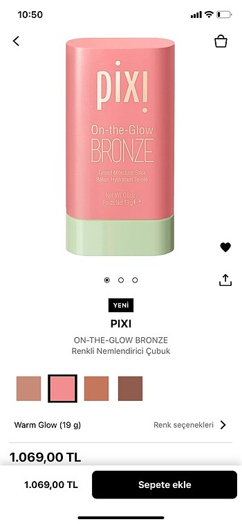 pixi on the glow bronze allık bronzer