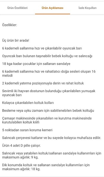 Fisher price üçü bir arada salıncak - Görsel 5