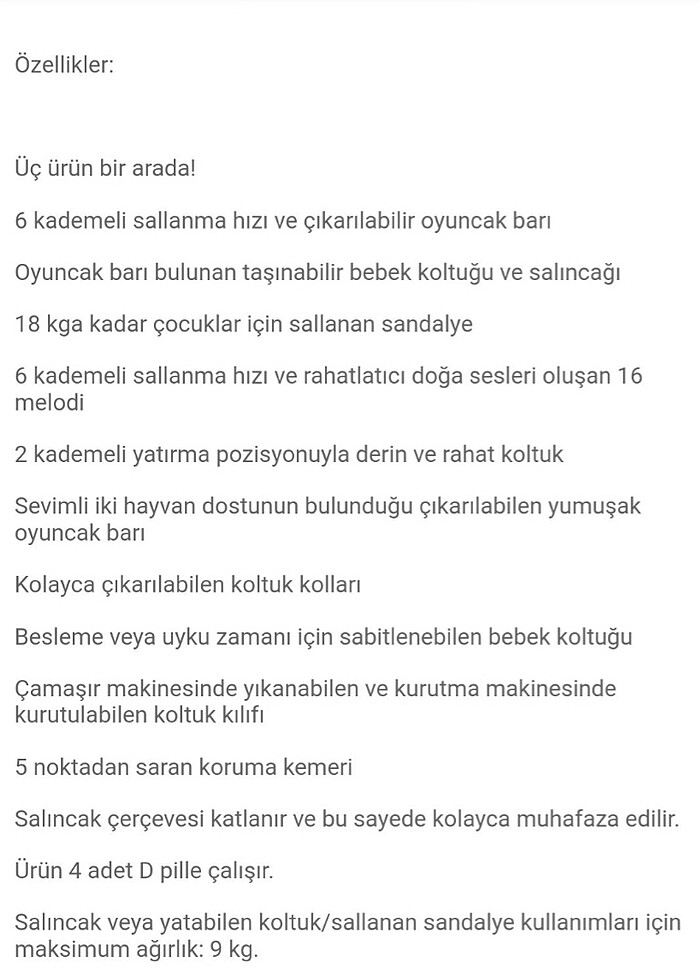 Fisher price üçü bir arada salıncak - Görsel 5