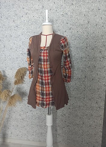 s Beden çeşitli Renk Oduncu Gömlek Tunik Bluz