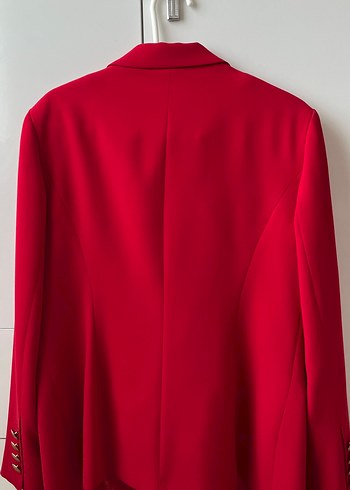 Parlak Kırmızı Kadın Ceket - Görsel 4