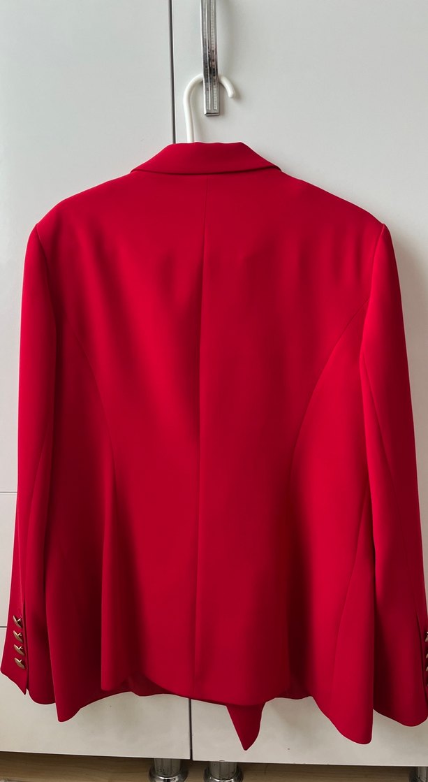 Parlak Kırmızı Kadın Ceket - Görsel 4